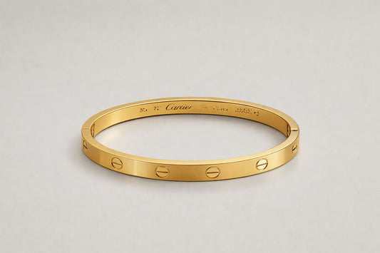 Elegant Gold Finish Screw Design Bracelet for Girls | Luxury Fashion Bangle
