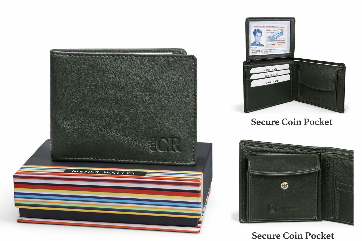 Stylish Men’s Wallet (Dark Olive Green) | Slim & Durable Daily Use