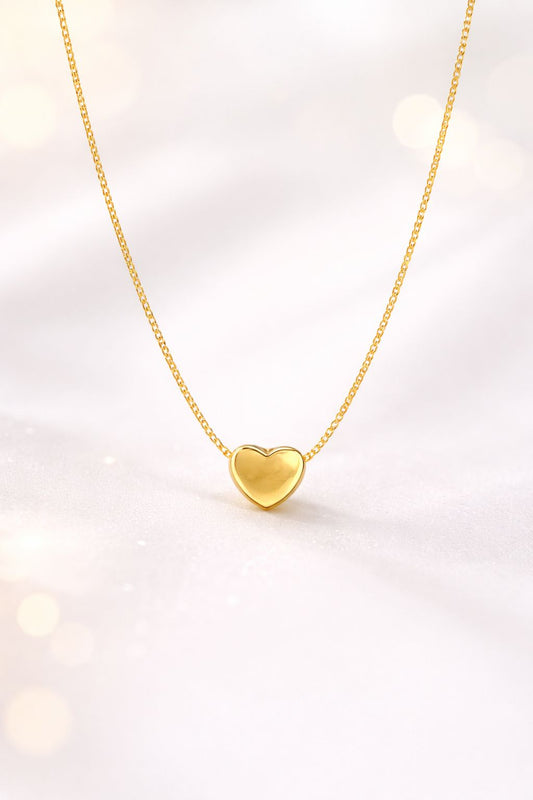 Elegant Gold Heart Pendant Necklace for Women | Minimal Love Design