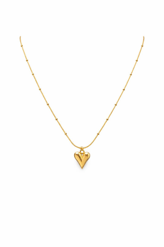 Elegant Gold Heart Pendant Necklace | Minimal & Everyday Wear