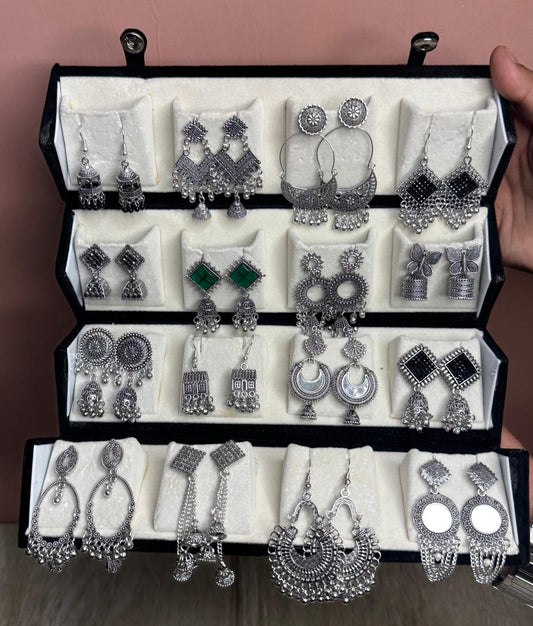 Jhumka Earrings Set for Women | Ethnic Tribal Designer Earrings Combo