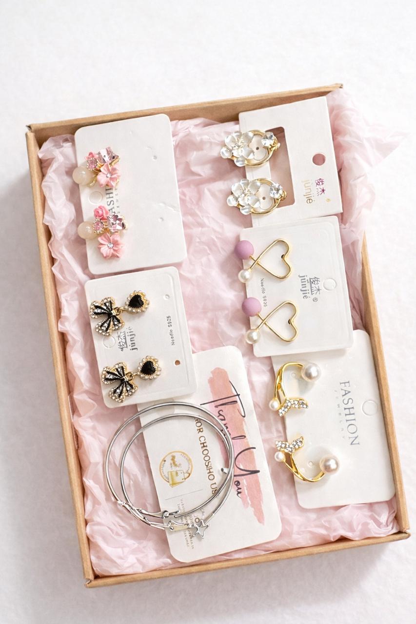 Legant Earrings Combo Gift Box for Women (6 Pieces Set)