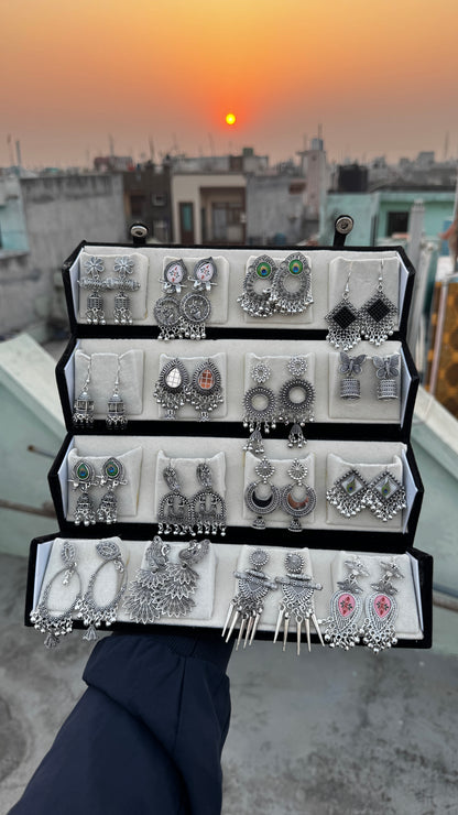 Jhumka Earrings Set for Women | Ethnic Tribal Designer Earrings Combo