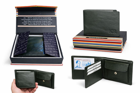 Stylish Men’s Wallet (Dark Olive Green) | Slim & Durable Daily Use