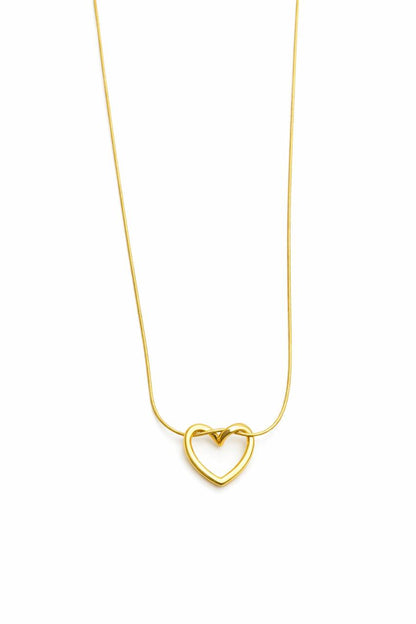 Elegant Gold Heart Pendant Necklace for Women | Minimal Love Design