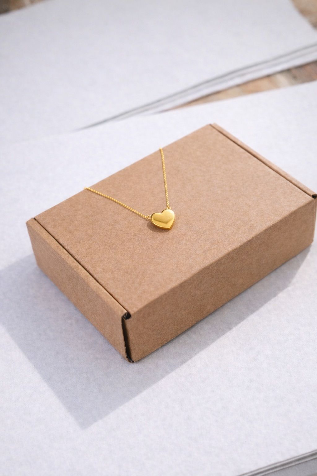 Elegant Gold Heart Pendant Necklace for Women | Minimal Love Design