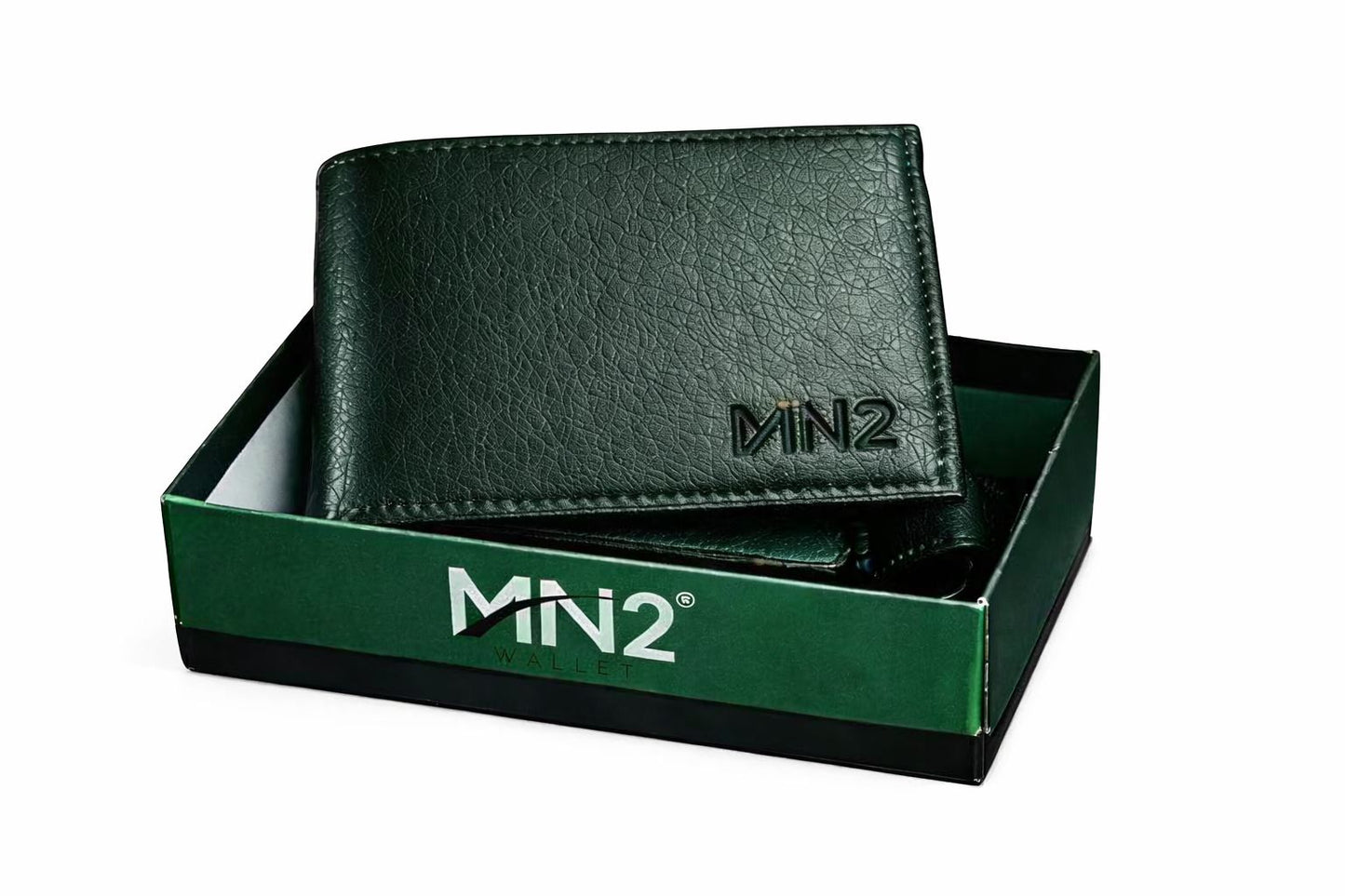 MIN2 Dark Green Premium Men’s  Wallet | Stylish, Compact & Durable