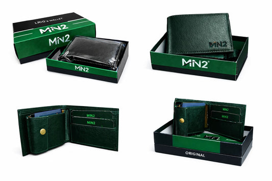 MIN2 Dark Green Premium Men’s  Wallet | Stylish, Compact & Durable