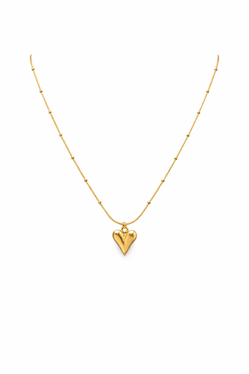 Elegant Gold Heart Pendant Necklace | Minimal & Everyday Wear