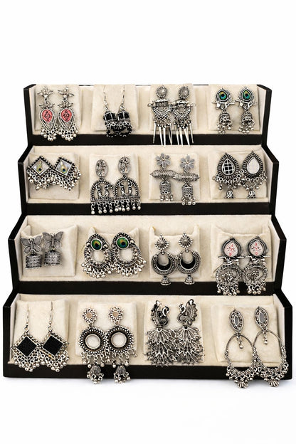 Jhumka Earrings Set for Women | Ethnic Tribal Designer Earrings Combo
