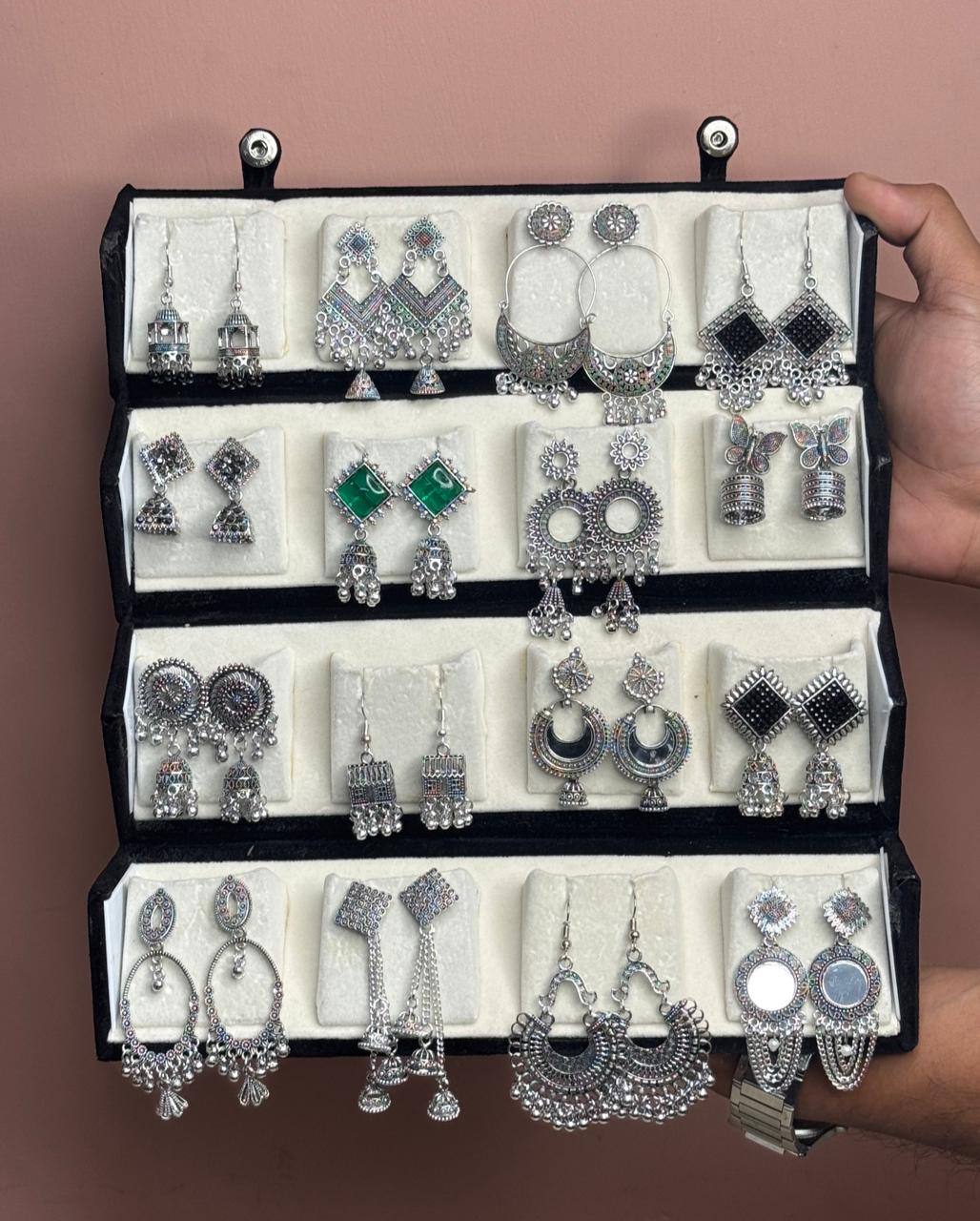 Jhumka Earrings Set for Women | Ethnic Tribal Designer Earrings Combo