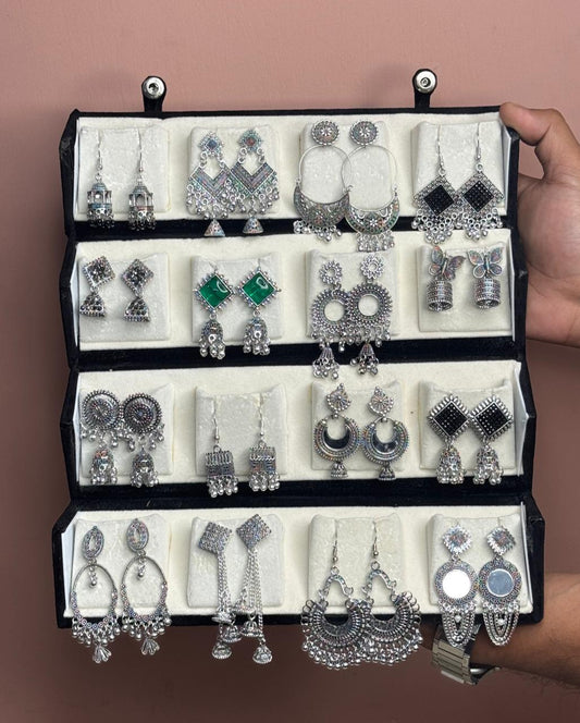 Jhumka Earrings Set for Women | Ethnic Tribal Designer Earrings Combo