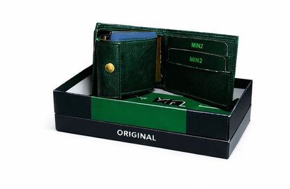 MIN2 Dark Green Premium Men’s  Wallet | Stylish, Compact & Durable